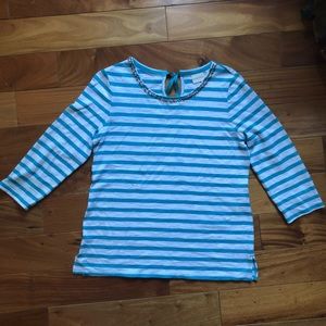 Chico’s 3/4 sleeve turquoise Top. Size 0.